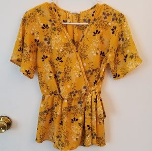 Yellow dressy blouse
